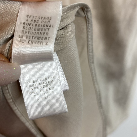 St.John | Champagne Cream Silk Draped sleeveless Women's Top - US4 - PTP 16in - Picture 5 of 6